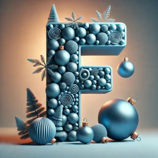Christmas balls 6 — litera F