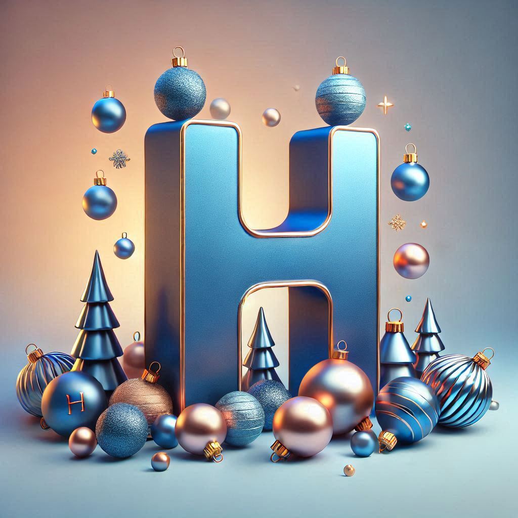 Christmas balls 6 — litera H (wariant 2)