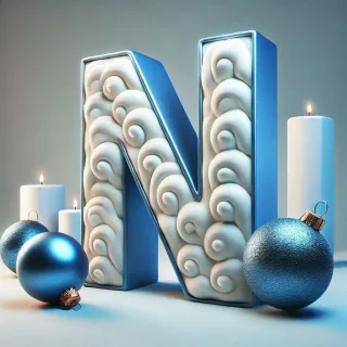 Christmas balls 6 — litera N (wariant 2)