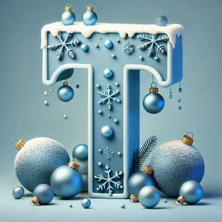Christmas balls 6 — litera T (wariant 2)