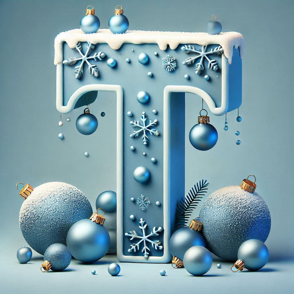 Christmas balls 6 — litera T (wariant 2)