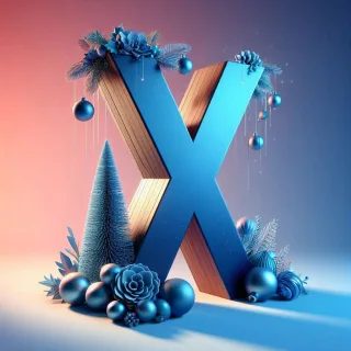 Christmas balls 6 — litera X (wariant 2)