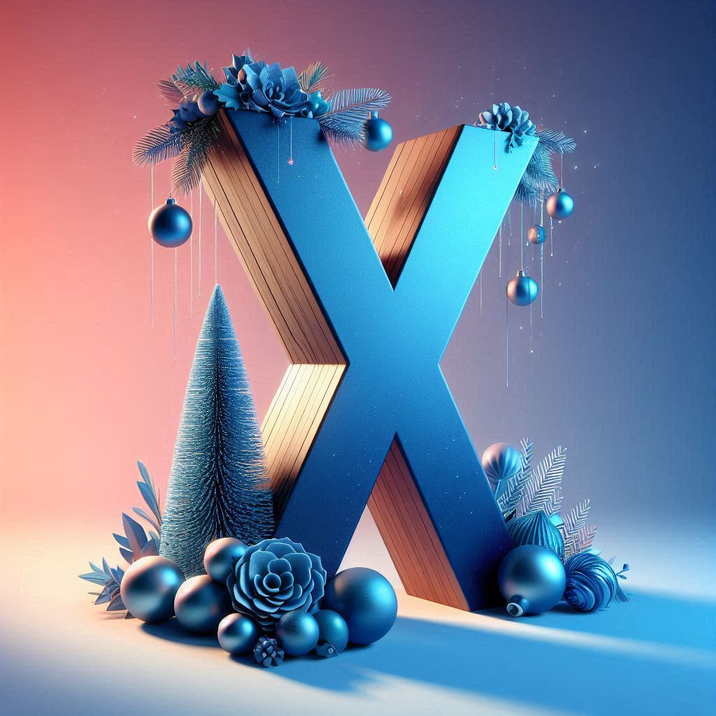 Christmas balls 6 — litera X (wariant 2)