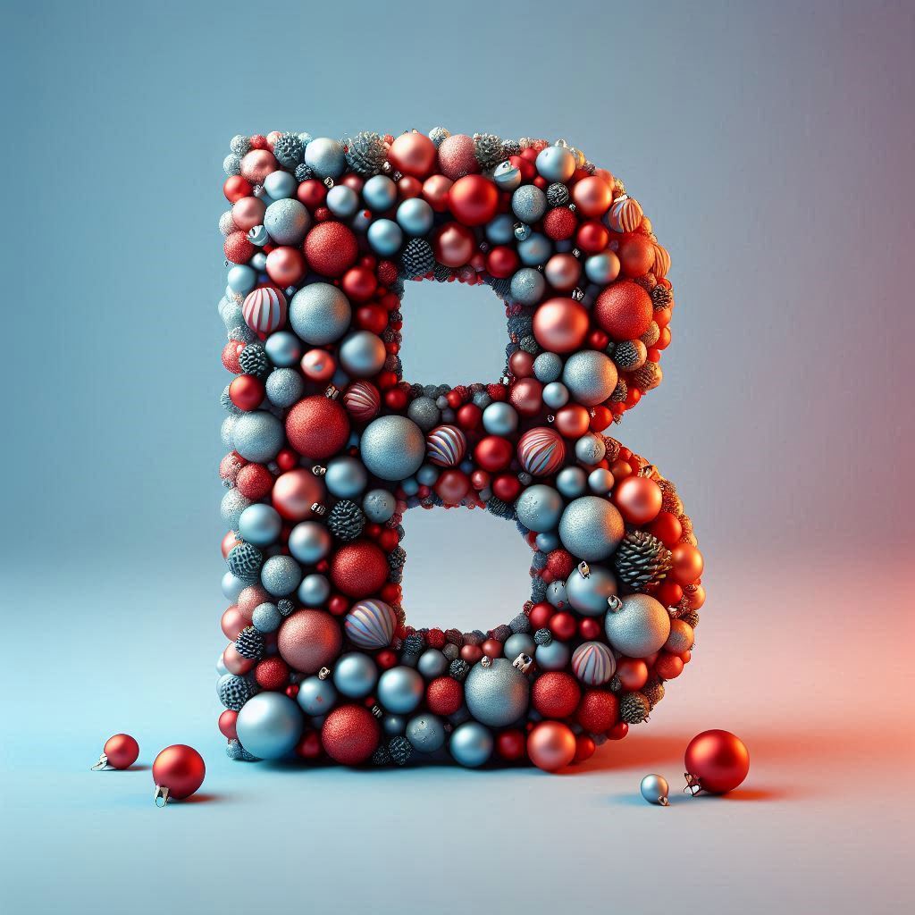 Christmas balls — litera B (wariant 2)