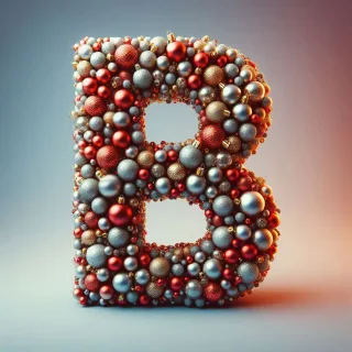 Christmas balls — litera B (wariant 3)
