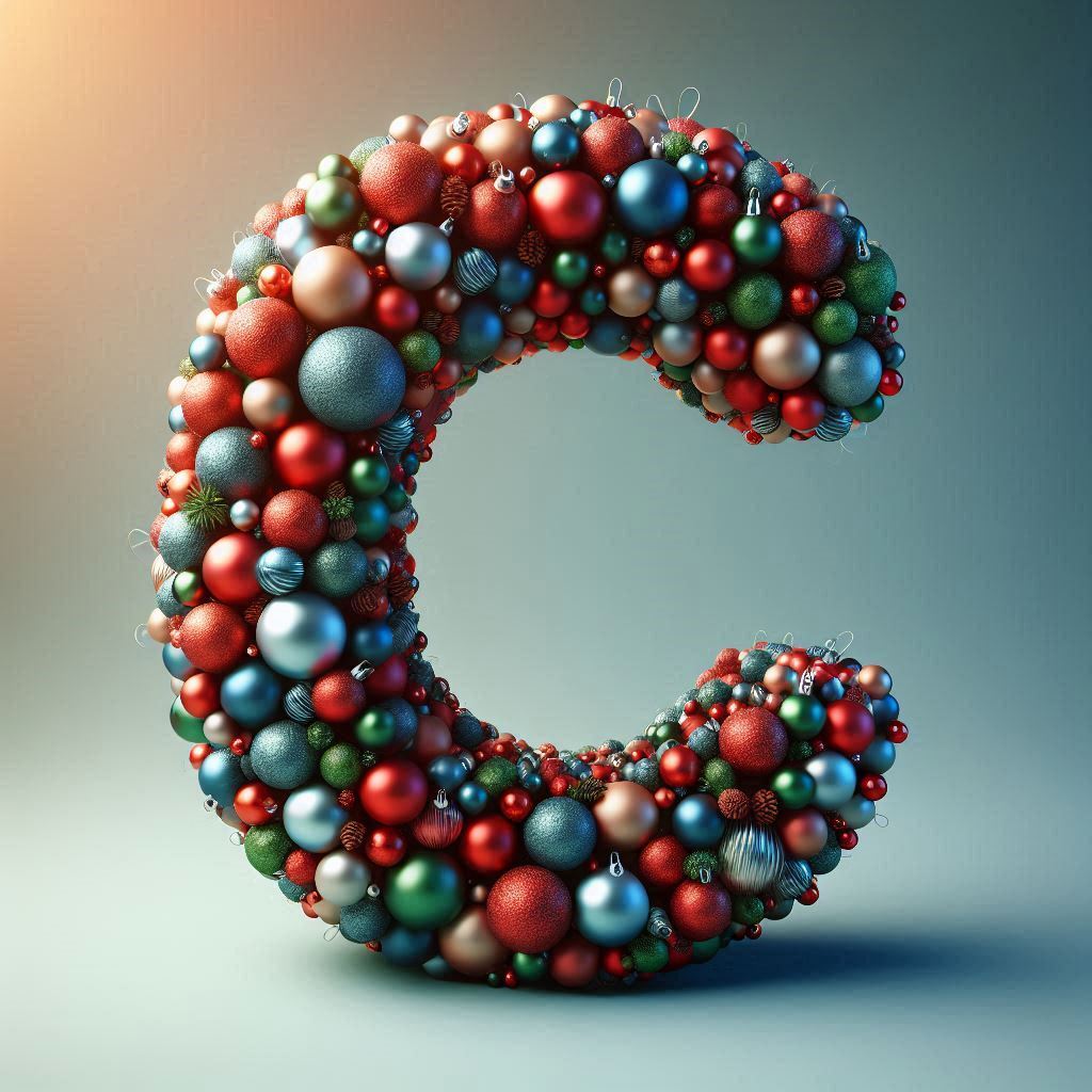 Christmas balls — litera C