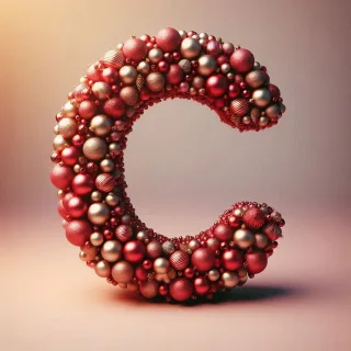 Christmas balls — litera C (wariant 2)