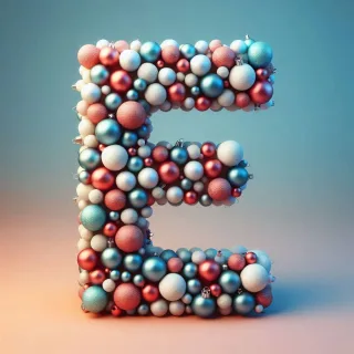 Christmas balls — litera E
