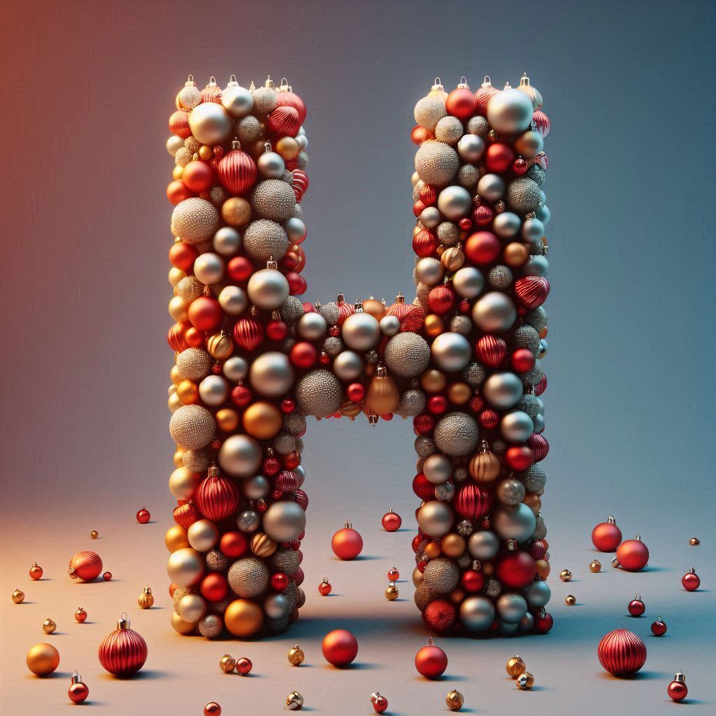 Christmas balls — litera H