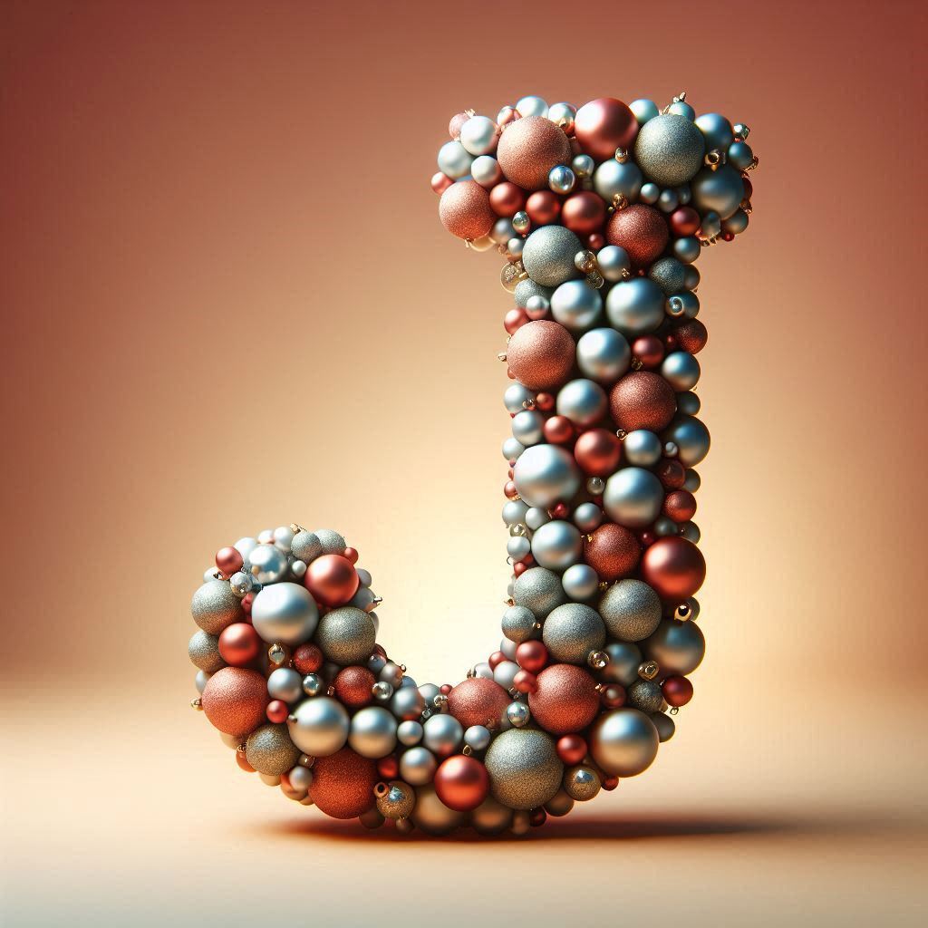 Christmas balls — litera J (wariant 2)