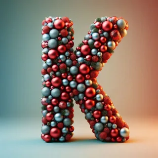 Christmas balls — litera K (wariant 2)