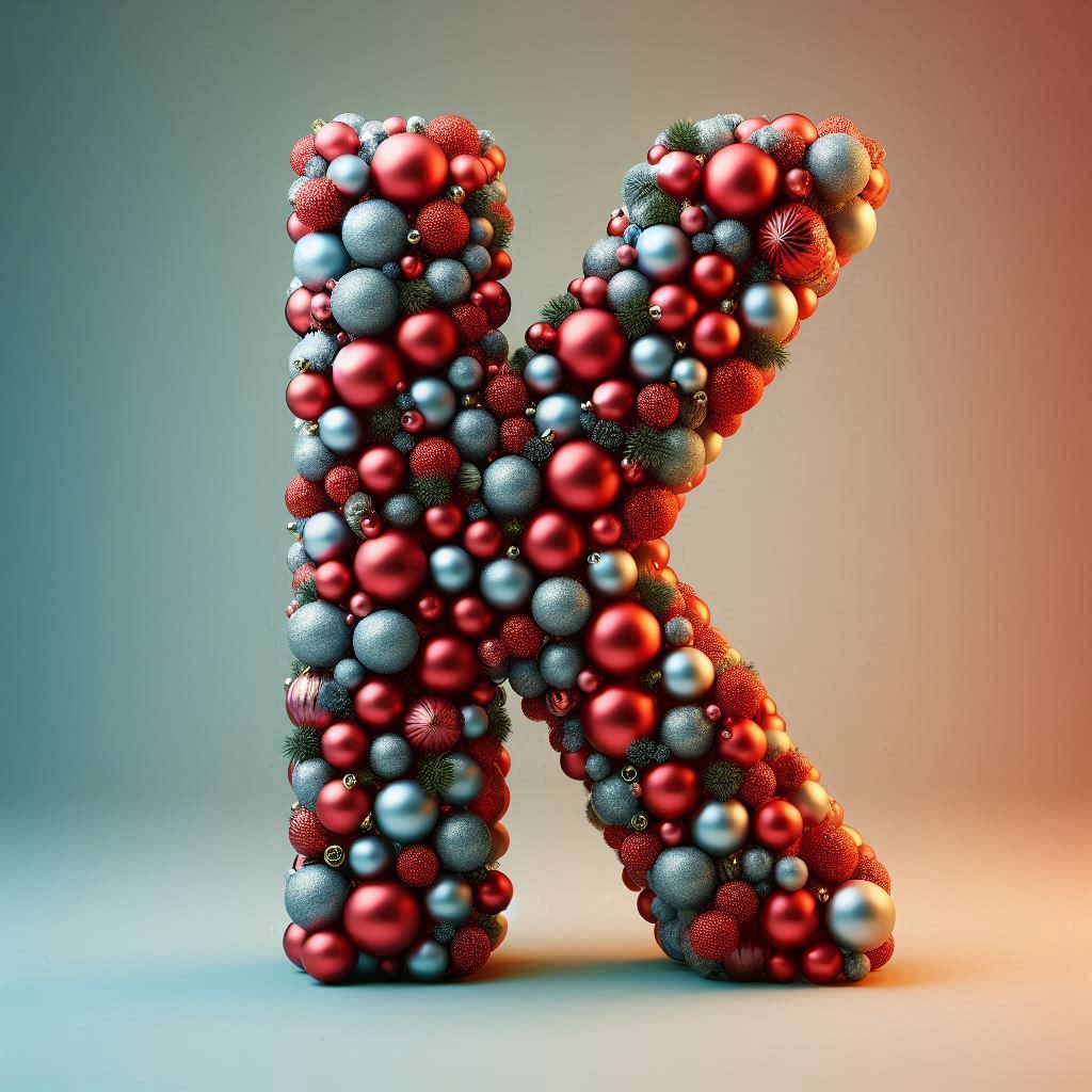 Christmas balls — litera K (wariant 2)