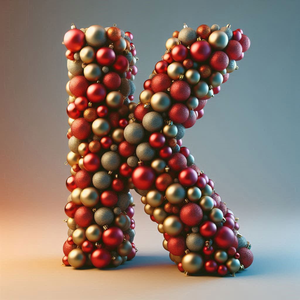 Christmas balls — litera K (wariant 3)