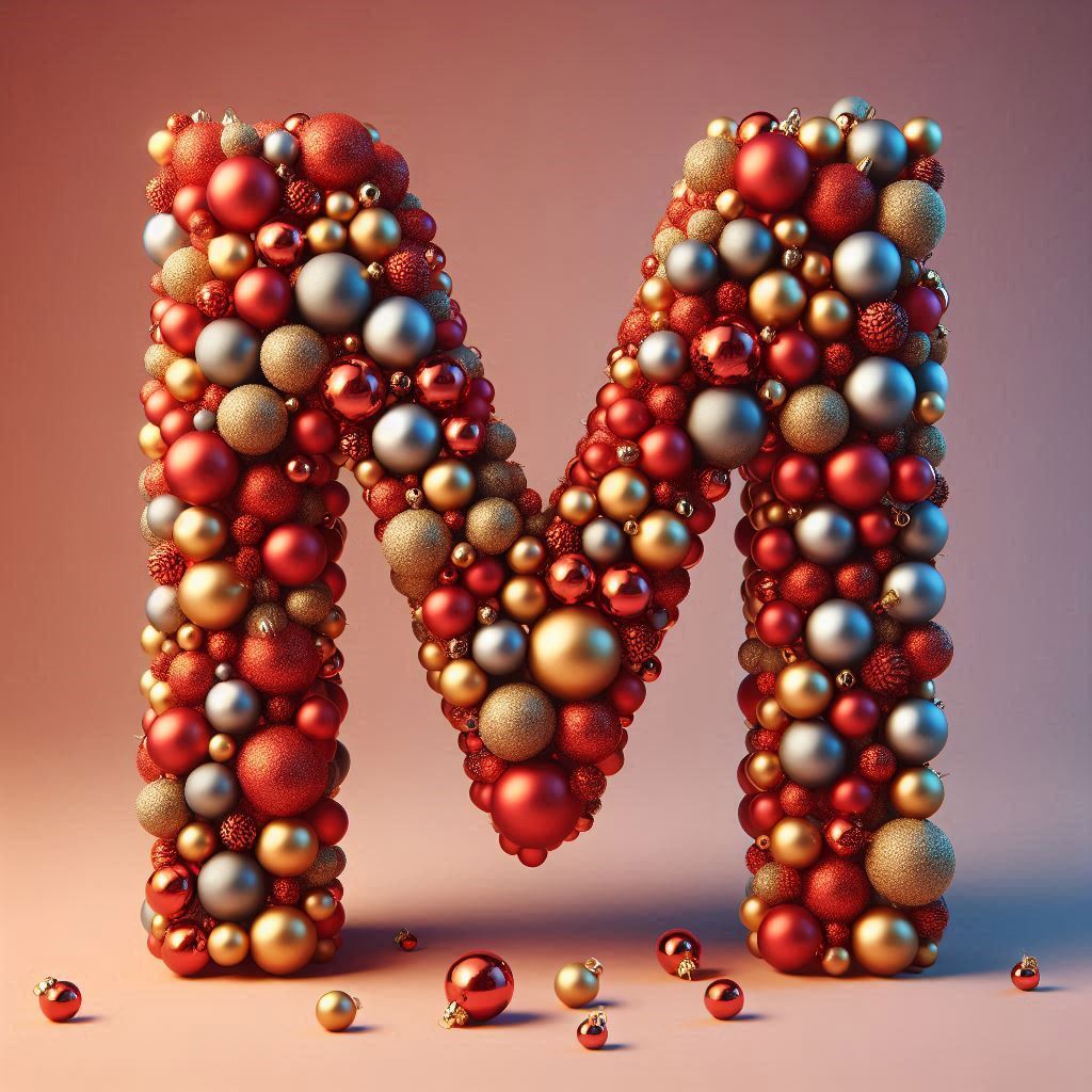 Christmas balls — litera M