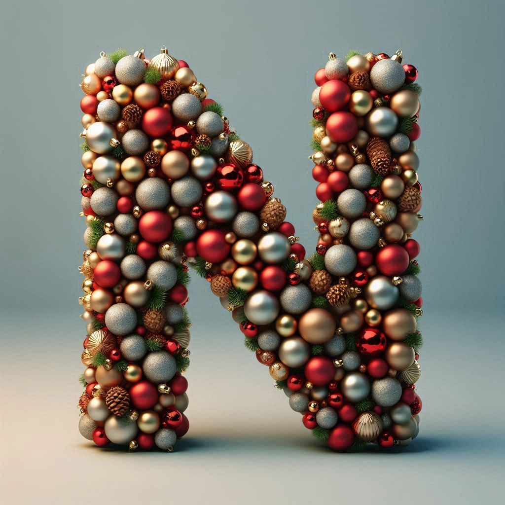 Christmas balls — litera N