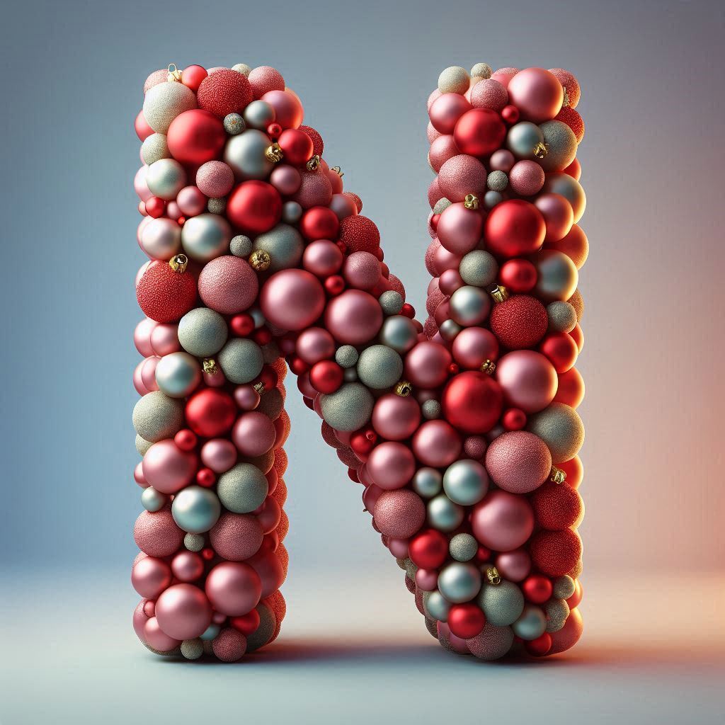 Christmas balls — litera N (wariant 3)