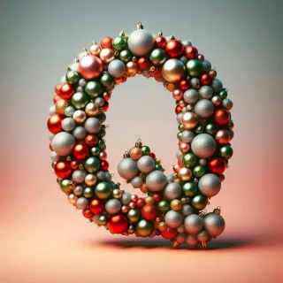 Christmas balls — litera Q