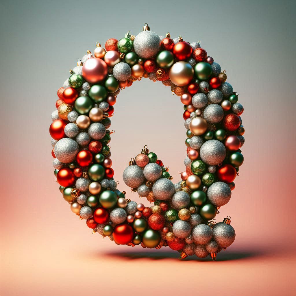 Christmas balls — litera Q
