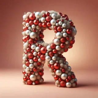 Christmas balls — litera R (wariant 3)