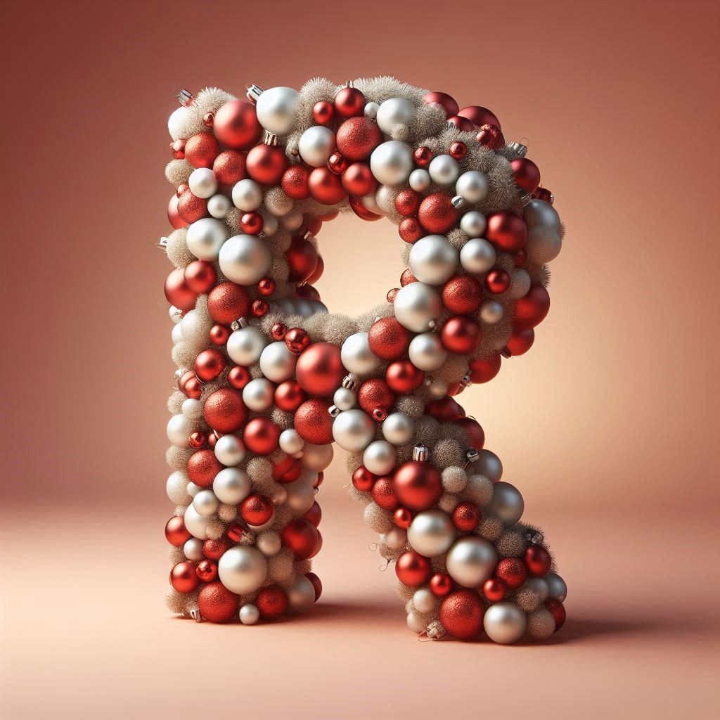 Christmas balls — litera R (wariant 3)