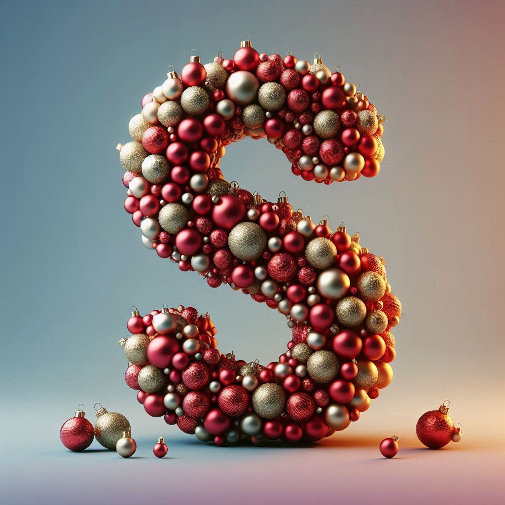 Christmas balls — litera S (wariant 3)