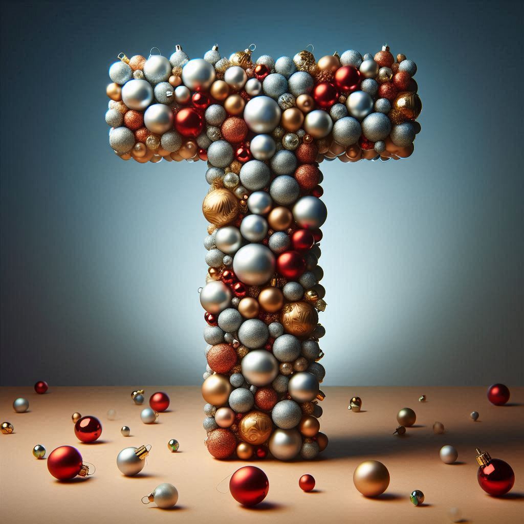 Christmas balls — litera T