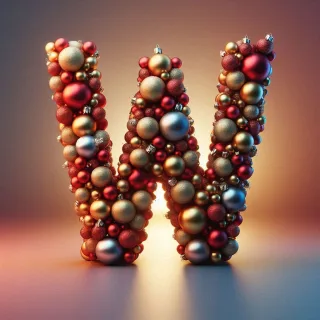 Christmas balls — litera W (wariant 3)