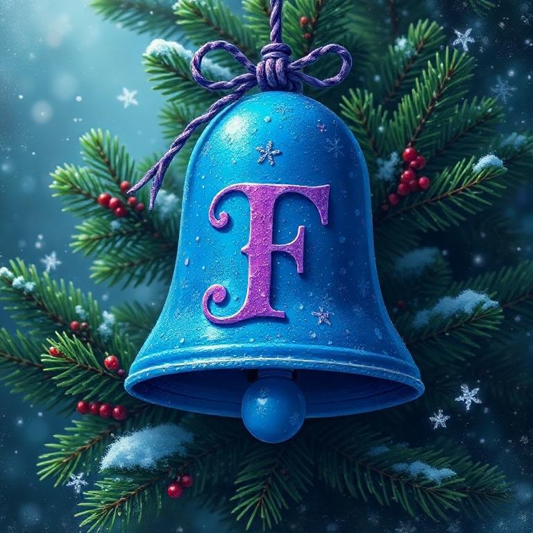 Christmas bell — litera F