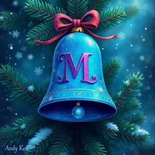 Christmas bell — litera M