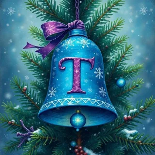 Christmas bell — litera T