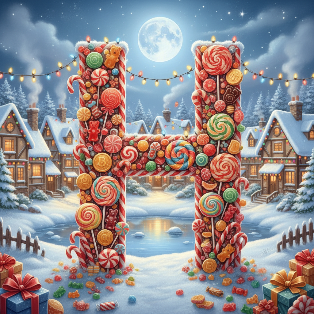 Christmas candies — litera H