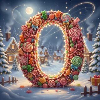 Christmas candies — litera O