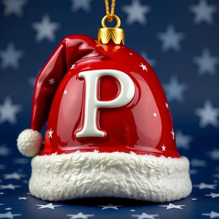 Christmas cap — litera P