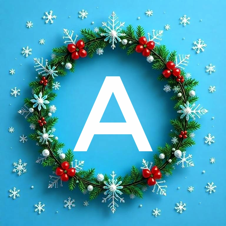 Christmas garland — litera A