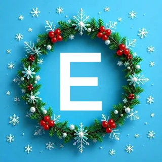 Christmas garland — litera E