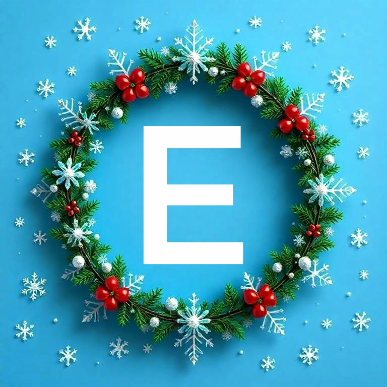 Christmas garland — litera E