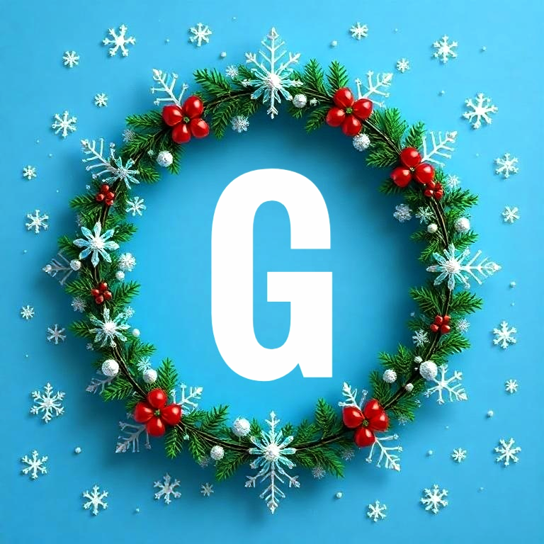 Christmas garland — litera G