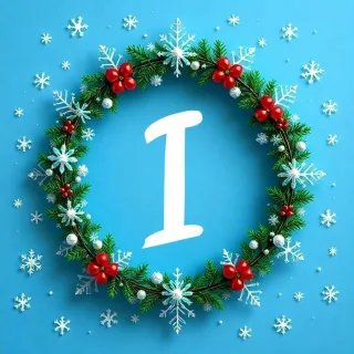 Christmas garland — litera I