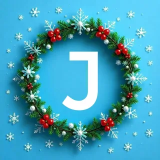 Christmas garland — litera J