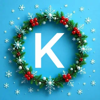 Christmas garland — litera K