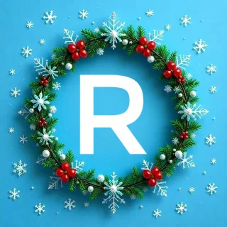 Christmas garland — litera R