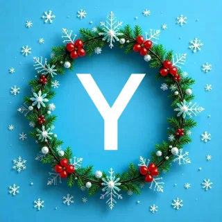 Christmas garland — litera Y