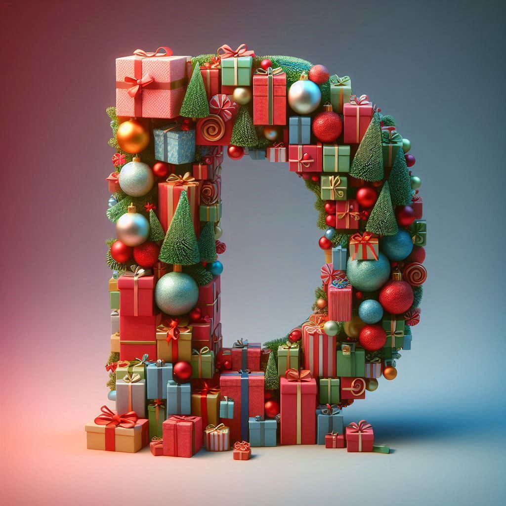 Christmas gifts 2 — litera D (wariant 2)