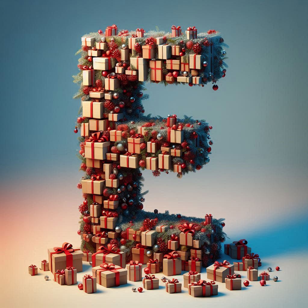 Christmas gifts 2 — litera E (wariant 2)