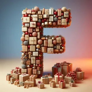 Christmas gifts 2 — litera F (wariant 2)