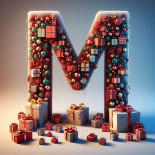 Christmas gifts 2 — litera M (wariant 2)