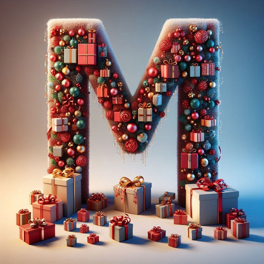 Christmas gifts 2 — litera M (wariant 2)
