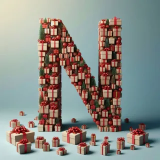 Christmas gifts 2 — litera N (wariant 2)