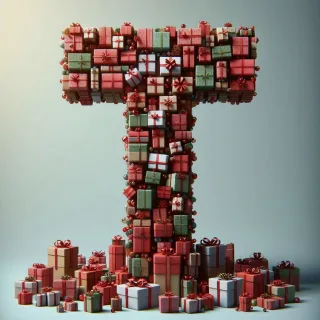 Christmas gifts 2 — litera T (wariant 2)