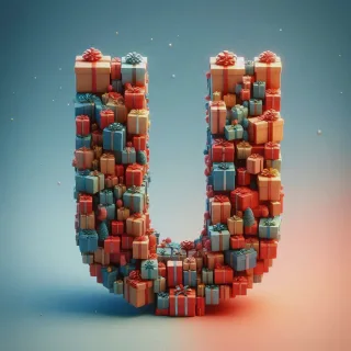 Christmas gifts 2 — litera U (wariant 2)